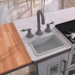 Bucatarie Insula Chef's Cook N Create Island Kitchen Kidkraft cu Masuta si Bancuta cu sunete si lumini